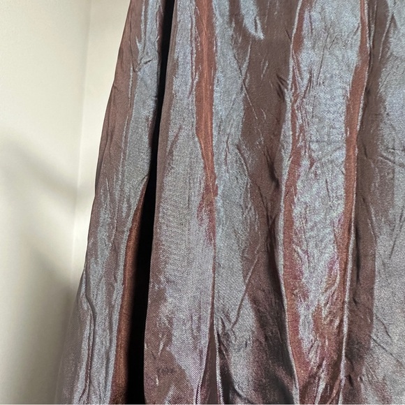 Vintage JS Collections Y2K Blue Iridescent Silky Slip Maxi Skirt Women’s Size 8 - Picture 11 of 13